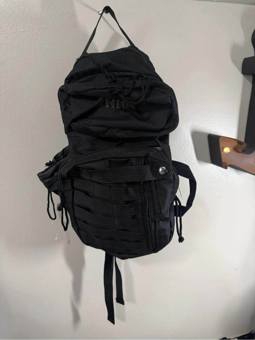 Black Tactical Sling Backpack - Men